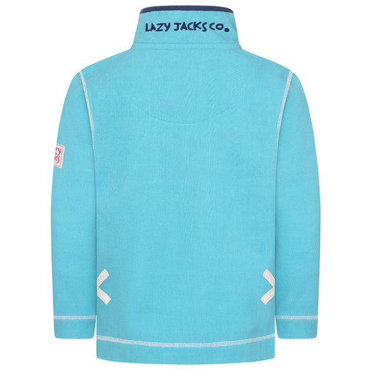 LJ301C - Girls Pique Button Neck Sweatshirt - Spearmint