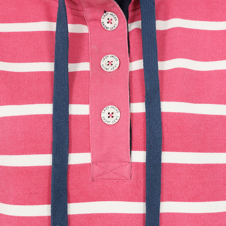 LJ301S - Pique Button Neck Sweatshirt - Cherry