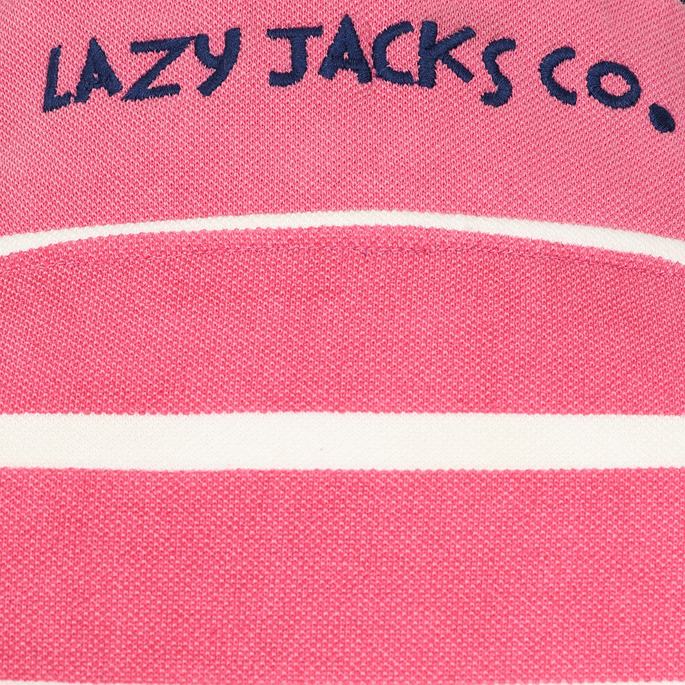 LJ301S - Pique Button Neck Sweatshirt - Cherry