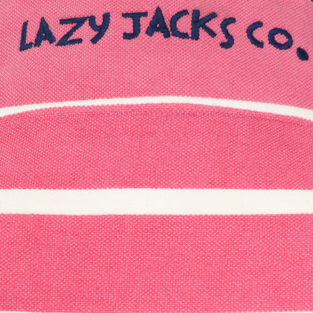 LJ301S - Pique Button Neck Sweatshirt - Cherry
