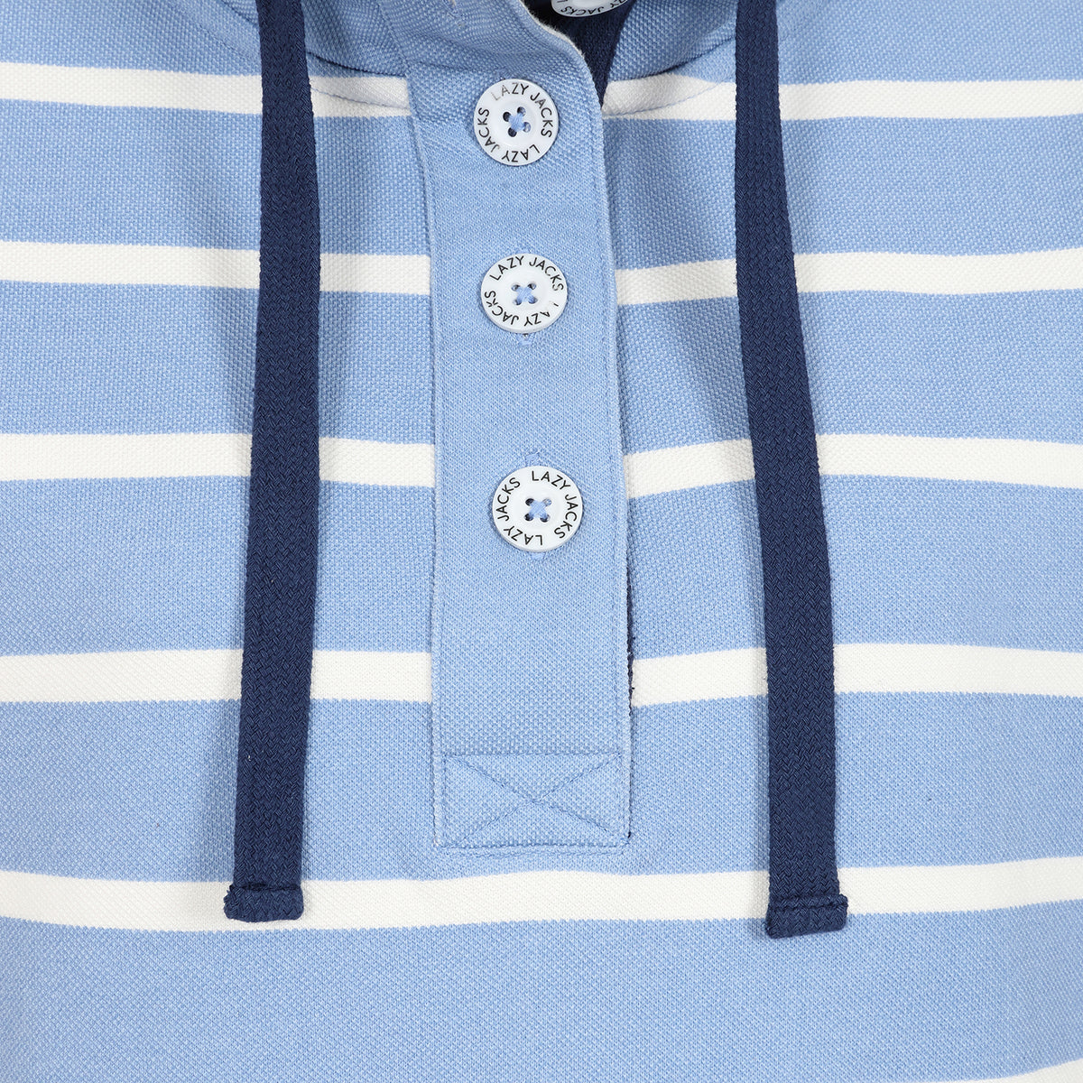 LJ301S - Pique Button Neck Sweatshirt - Sky