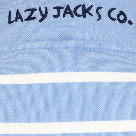 LJ301S - Pique Button Neck Sweatshirt - Sky