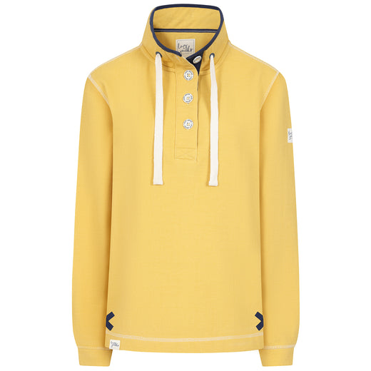 LJ301 - Pique Button Neck Sweatshirt - Lemon