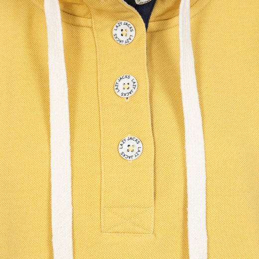 LJ301 - Pique Button Neck Sweatshirt - Lemon