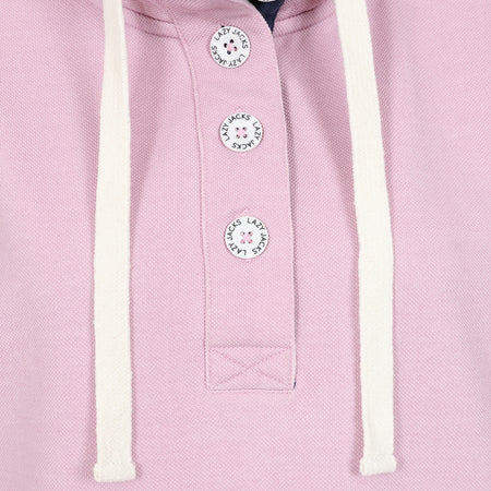 LJ301 - Pique Button Neck Sweatshirt - Pink