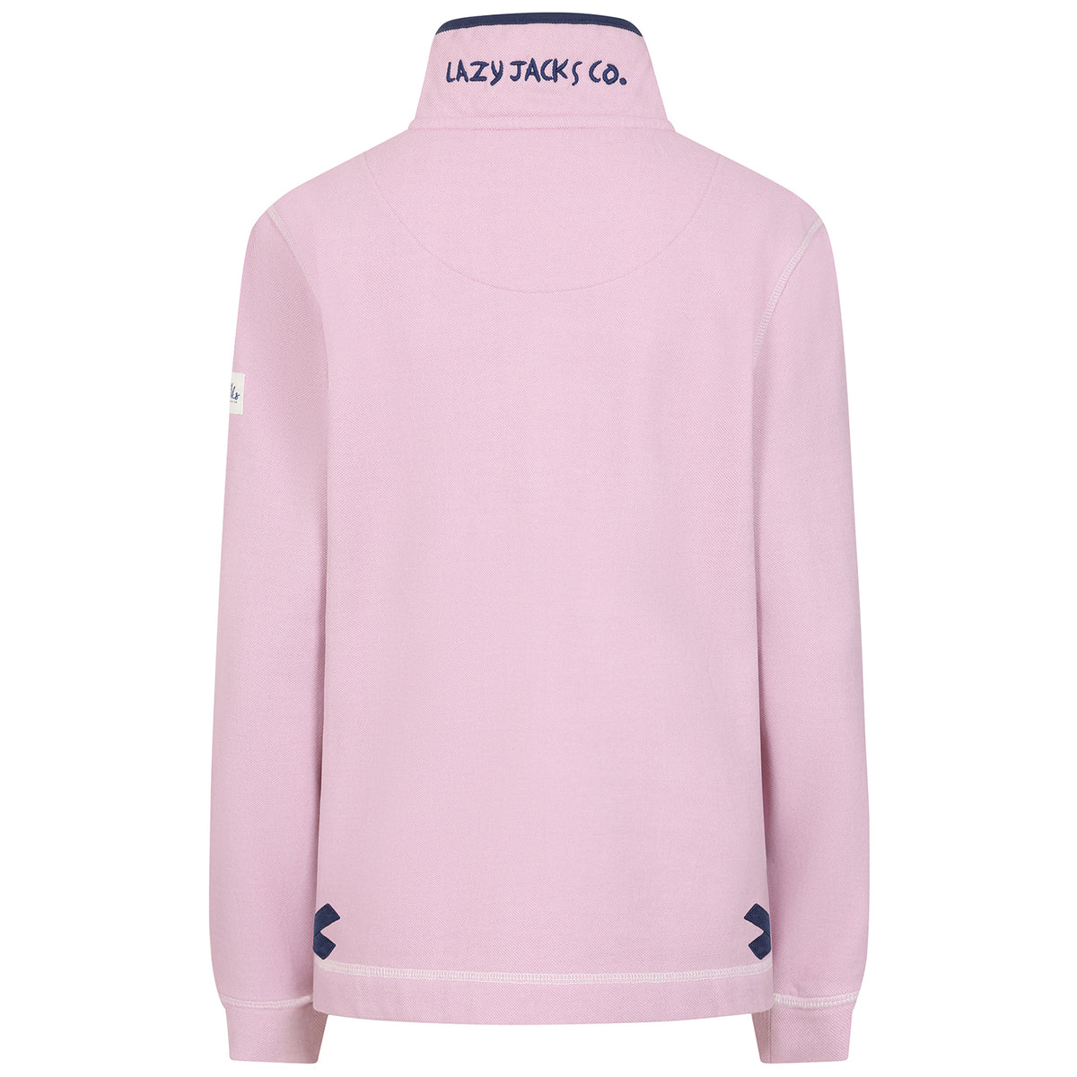 LJ301 - Pique Button Neck Sweatshirt - Pink