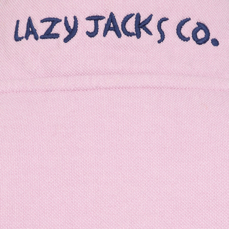 LJ301 - Pique Button Neck Sweatshirt - Pink