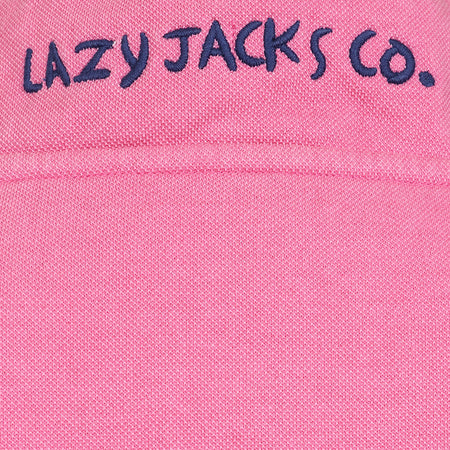 LJ301 - Pique Button Neck Sweatshirt - Salmon
