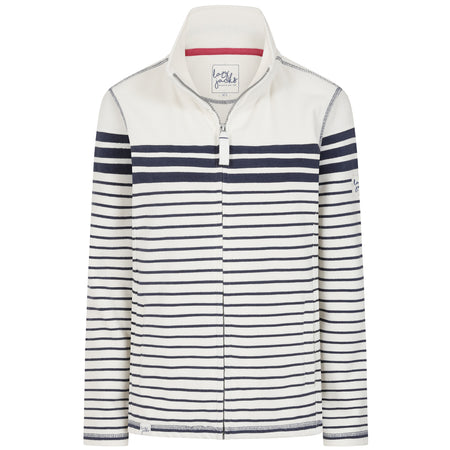LJ304S - Striped Pique Full Zip Sweatshirt - Twilight