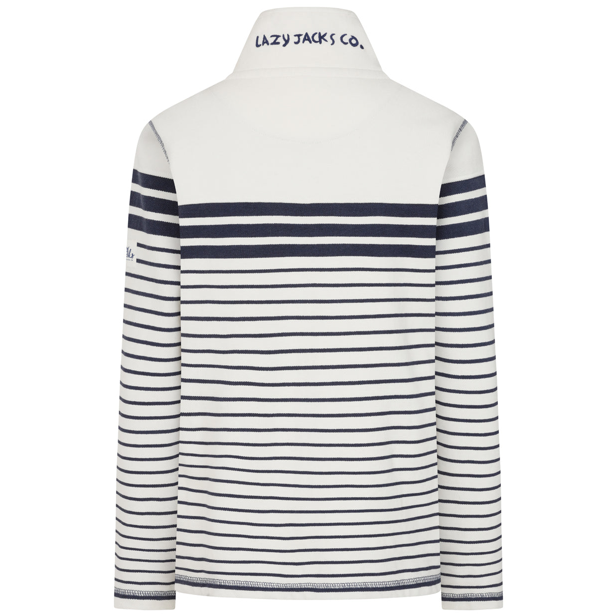 LJ304S - Striped Pique Full Zip Sweatshirt - Twilight