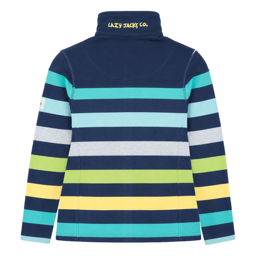 LJ32 - Full Zip Striped Sweatshirt - Twilight Pistachio