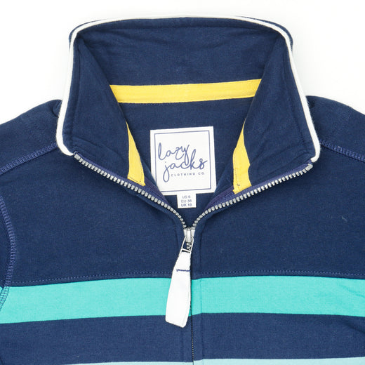 LJ32 - Full Zip Striped Sweatshirt - Twilight Pistachio