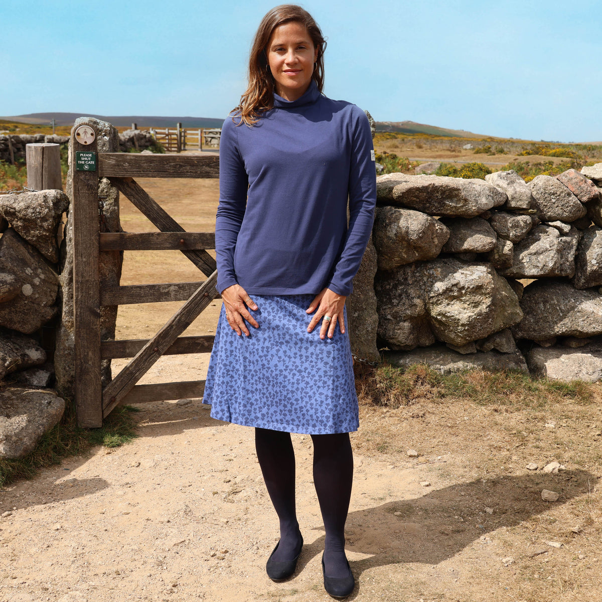 LJ320 - Lightweight Roll Neck Top - Twilight