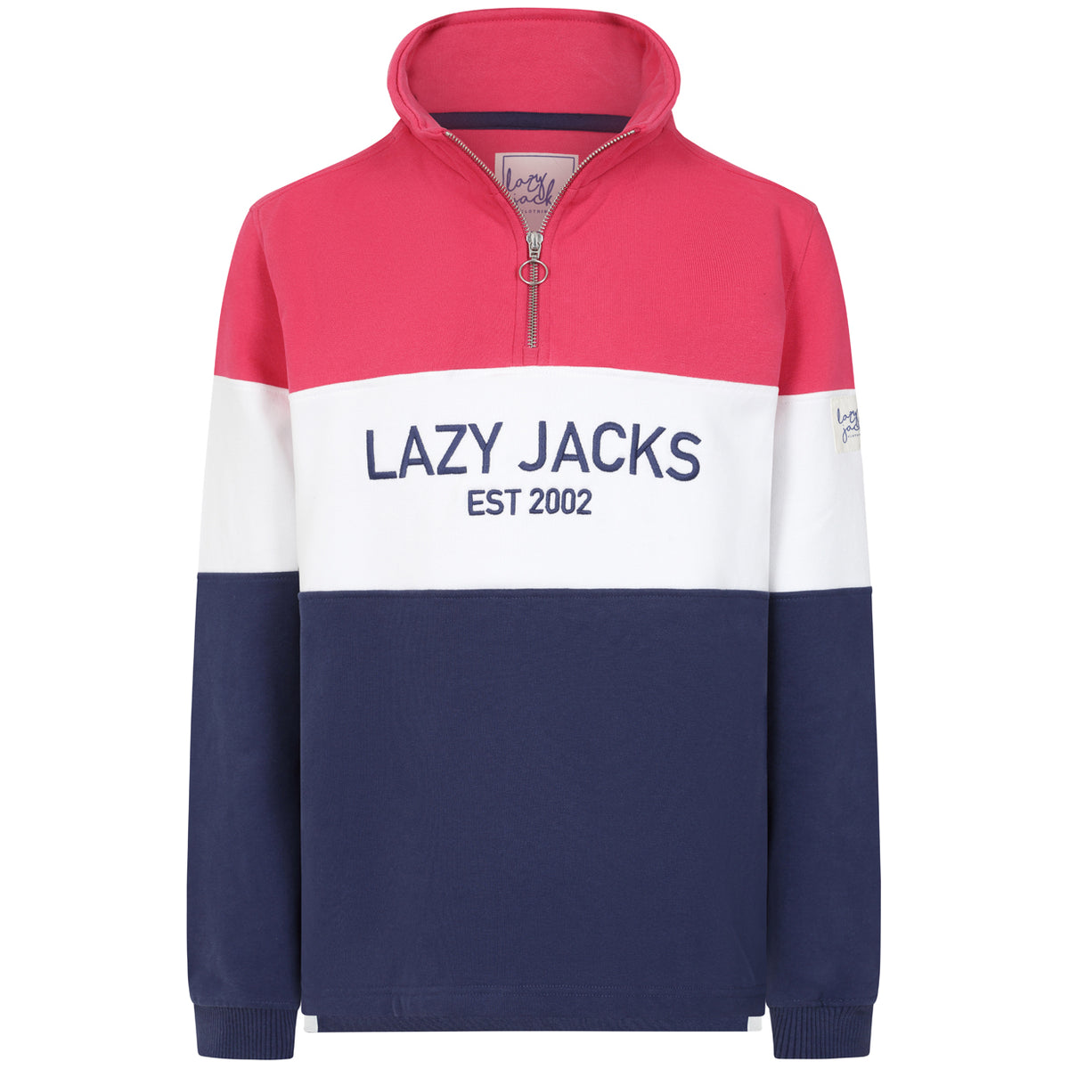 LJ322 - Ladies Quarter Zip Sweatshirt - Cherry/Twilight