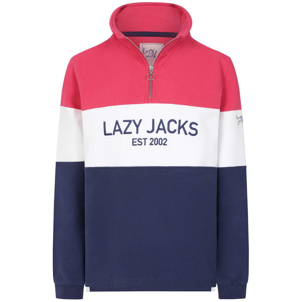 LJ322 - Ladies Quarter Zip Sweatshirt - Cherry/Twilight