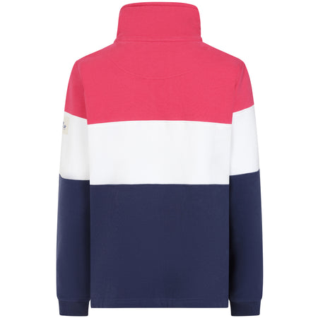 LJ322 - Ladies Quarter Zip Sweatshirt - Cherry/Twilight
