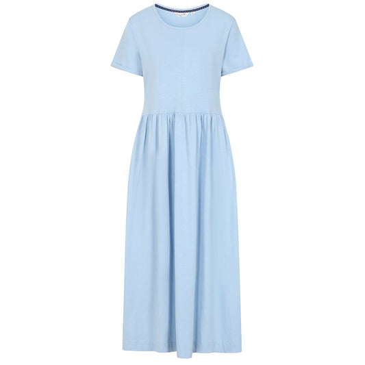 LJ525 - Ladies Long Gathered Dress - Sky