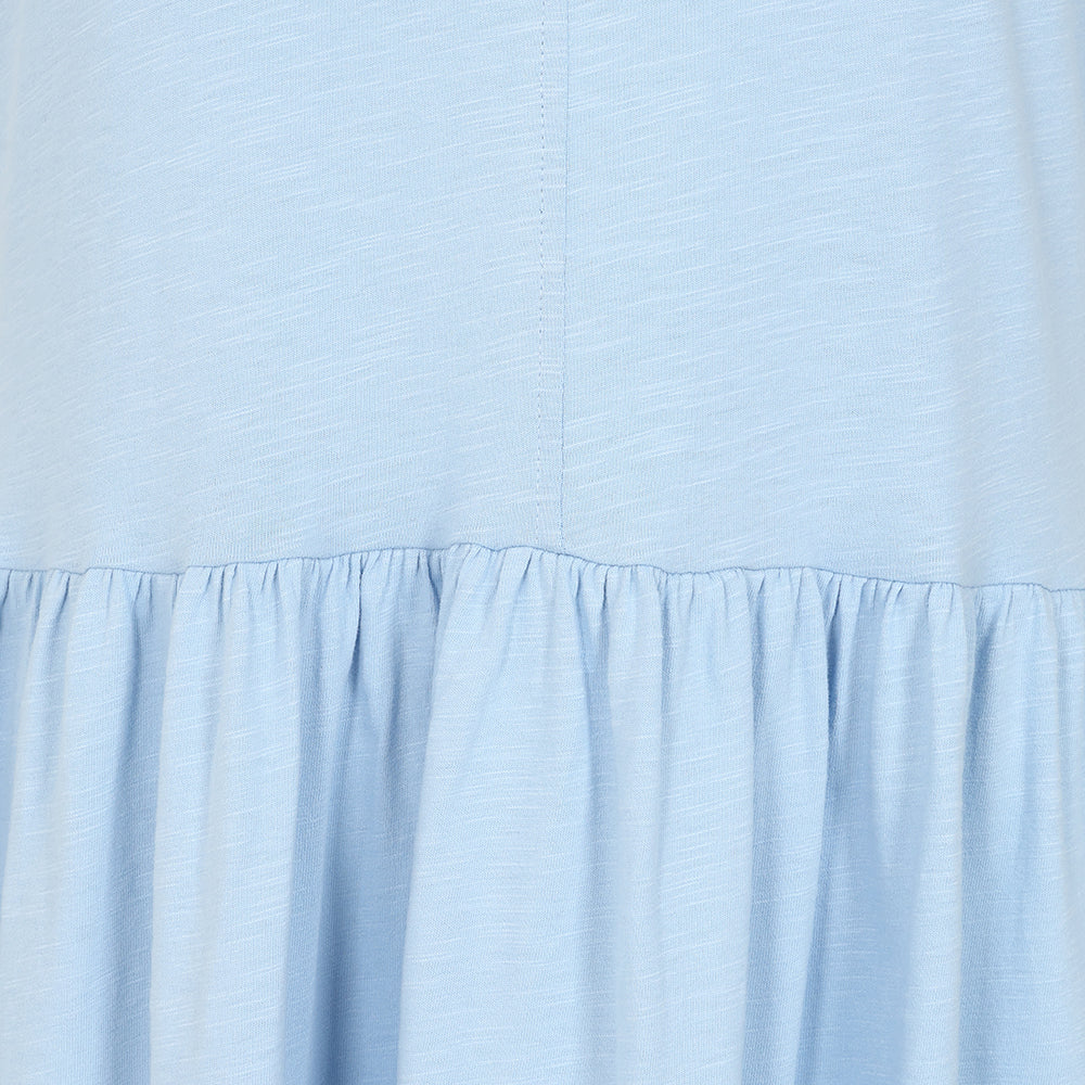 LJ525 - Ladies Long Gathered Dress - Sky