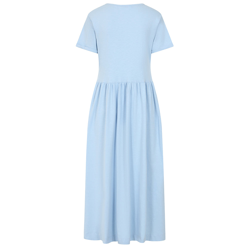 LJ525 - Ladies Long Gathered Dress - Sky