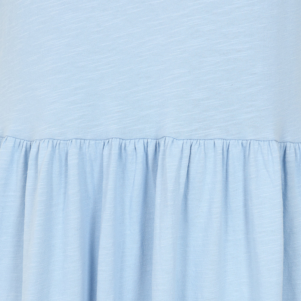 LJ525 - Ladies Long Gathered Dress - Sky