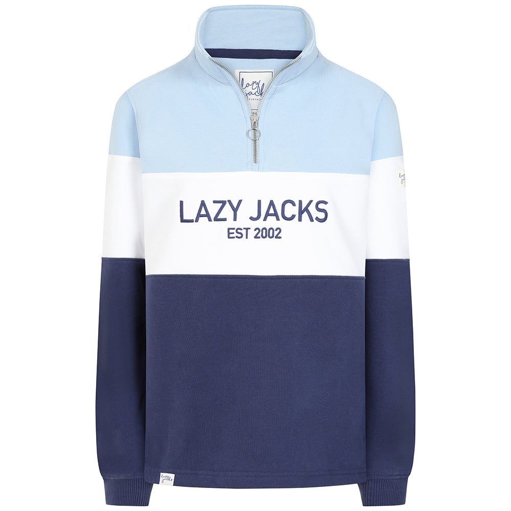LJ322 - Ladies Quarter Zip Sweatshirt - Sky/Twilight