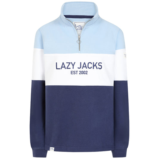 LJ322 - Ladies Quarter Zip Sweatshirt - Sky/Twilight