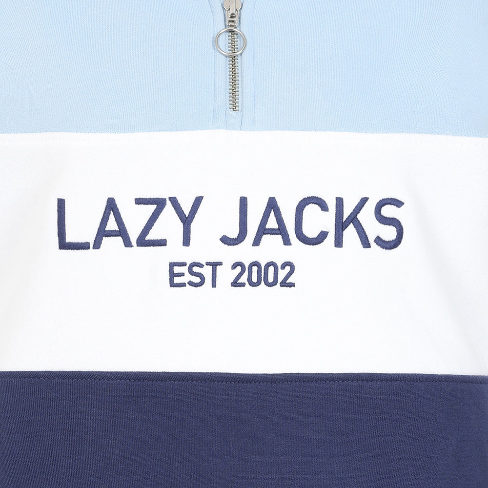 LJ322 - Ladies Quarter Zip Sweatshirt - Sky/Twilight