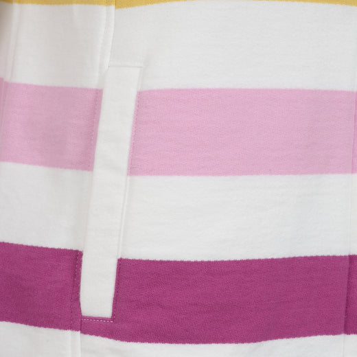 LJ32 - Ladies Striped Full Zip Sweatshirt - Colourful