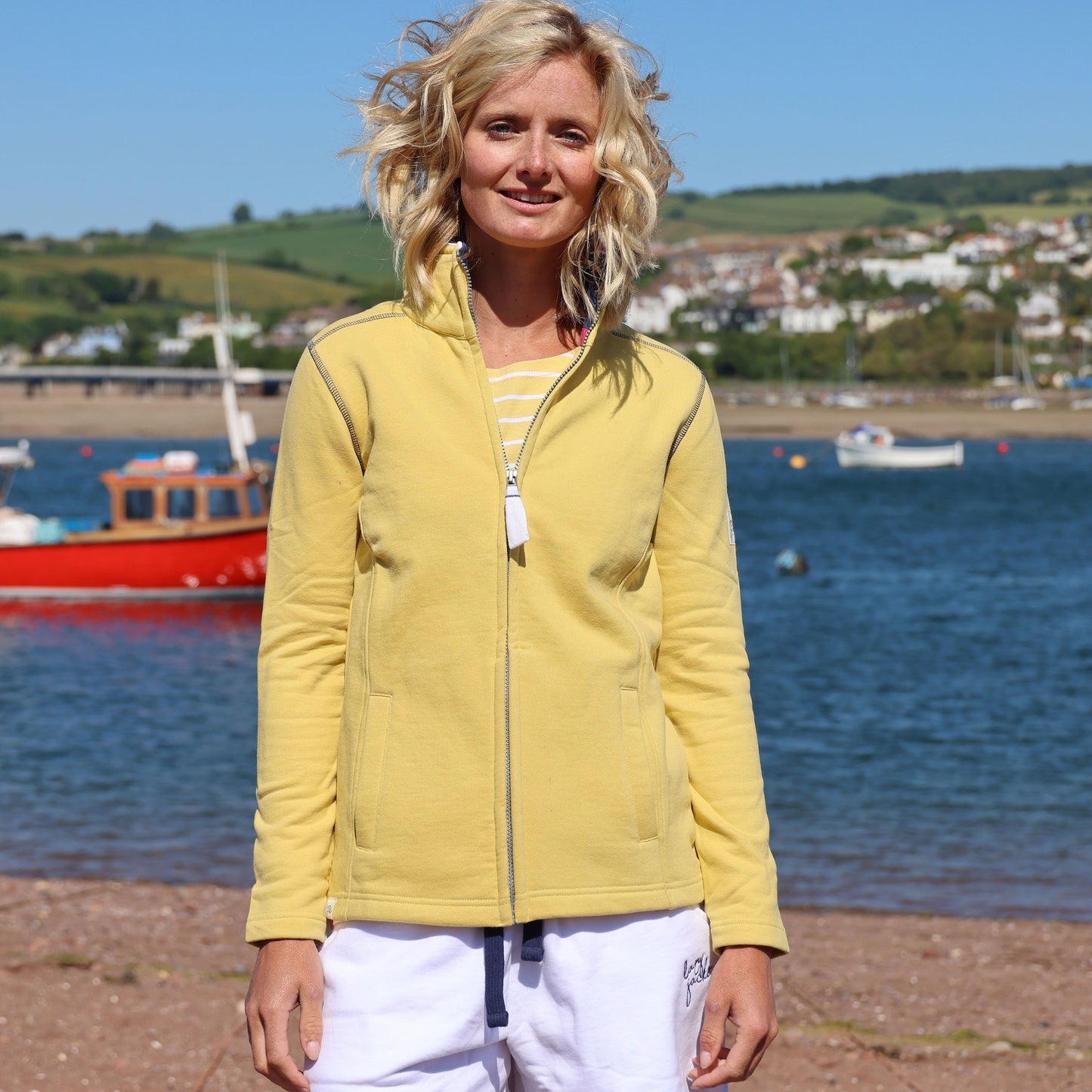 LJ33 - Ladies Full Zip Sweatshirt - Lemon