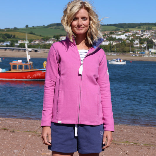 LJ33 - Ladies Full Zip Sweatshirt - Raspberry