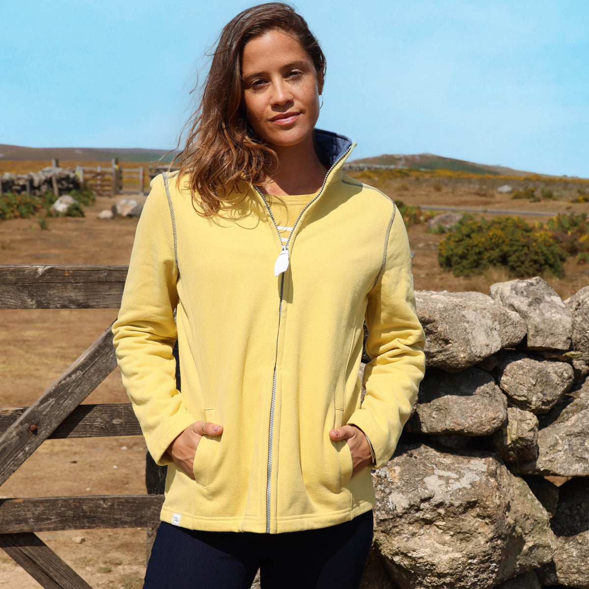 LJ33 - Ladies Full Zip Sweatshirt - Lemon