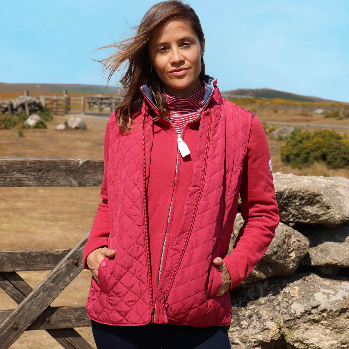 LJ33 - Ladies Full Zip Sweatshirt - Red