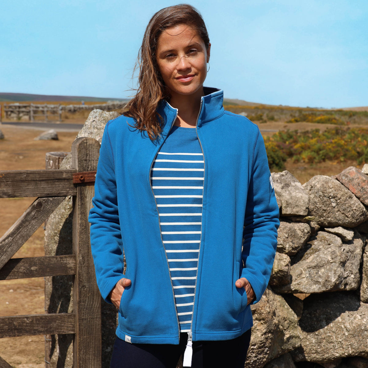 LJ33 - Ladies Full Zip Sweatshirt - Teal