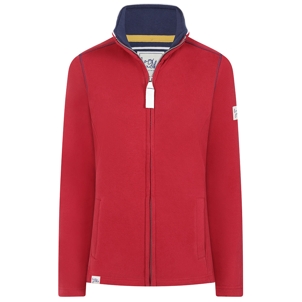 LJ33 - Ladies Full Zip Sweatshirt - Red