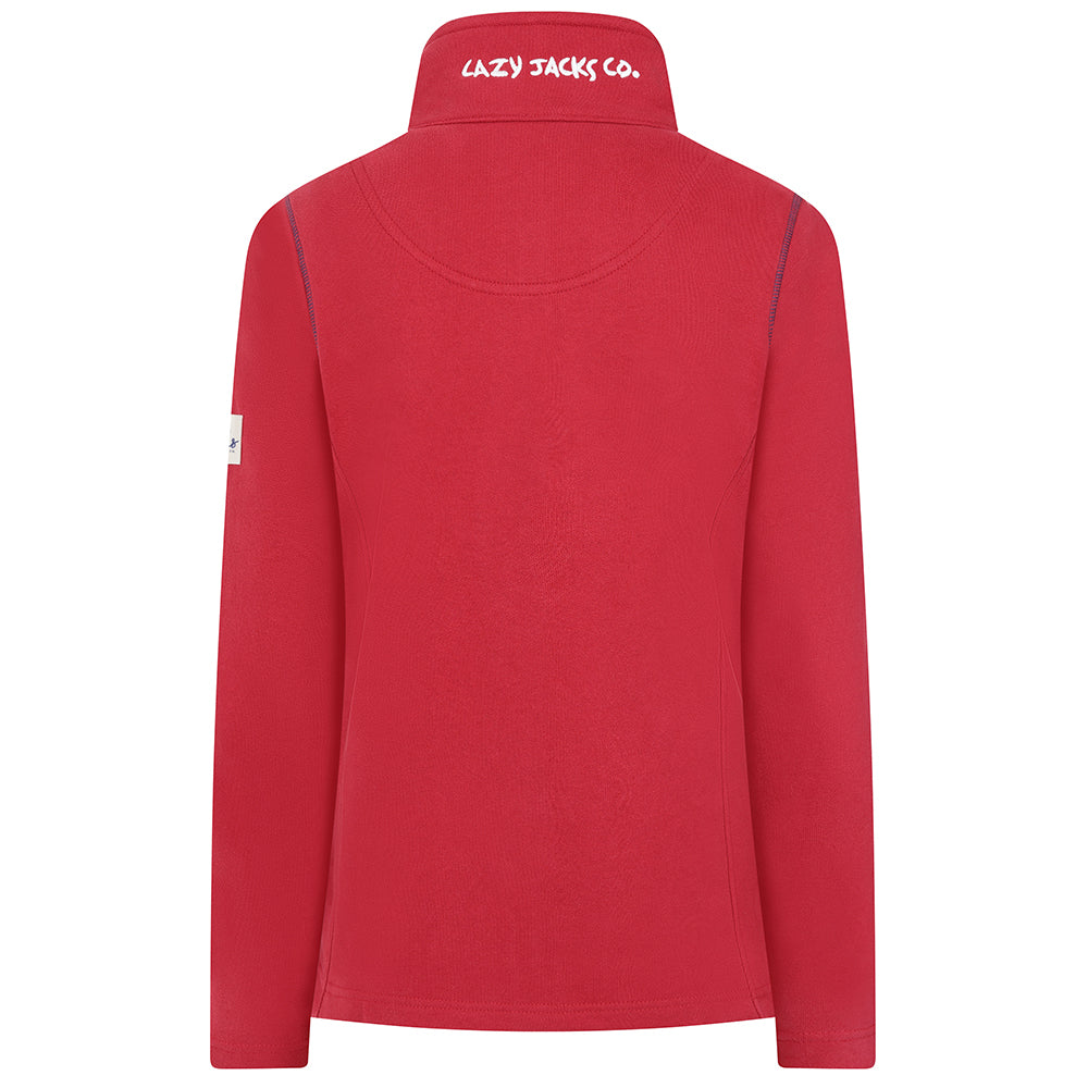 LJ33 - Ladies Full Zip Sweatshirt - Red