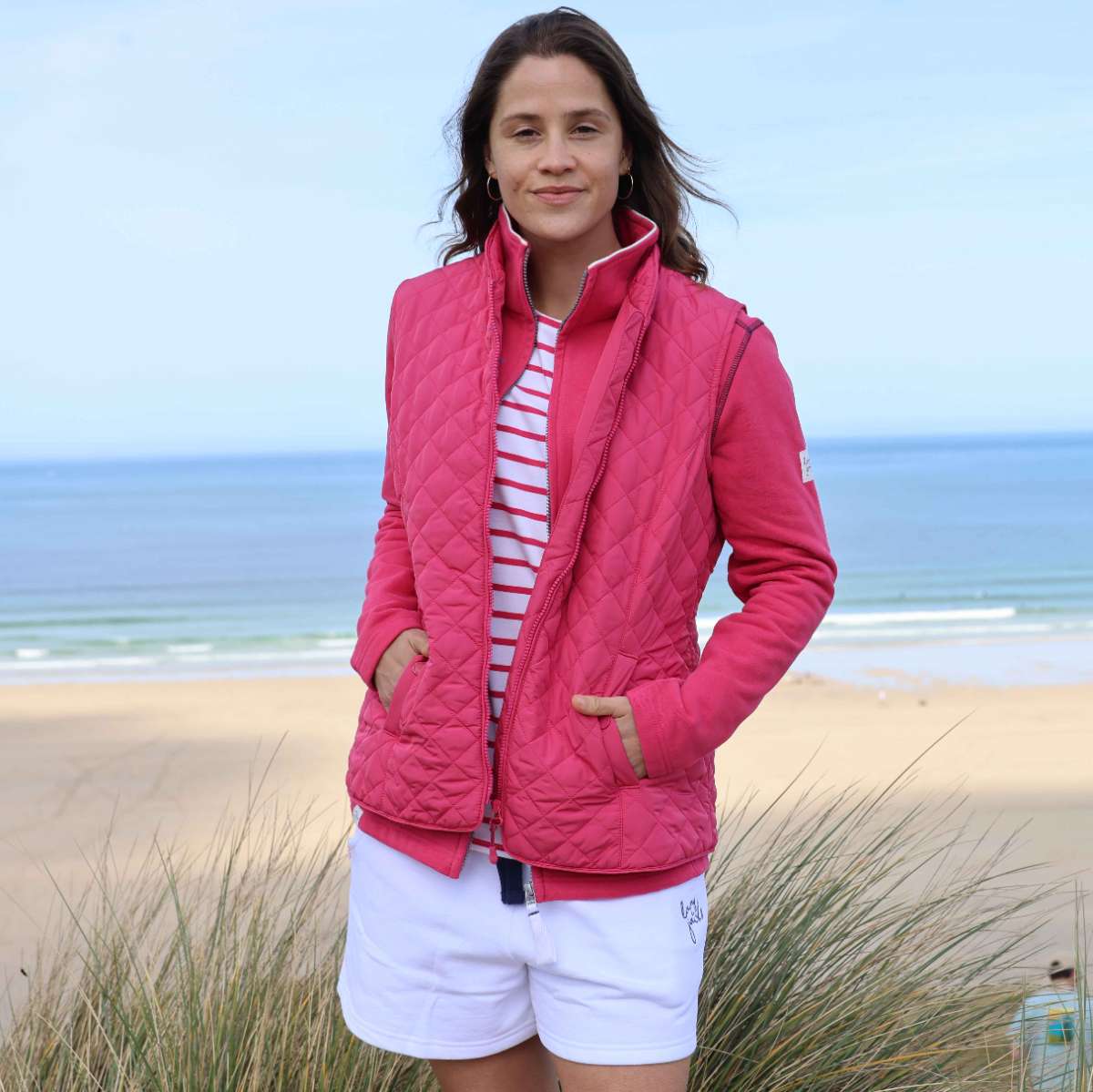 LJ33 - Ladies Full Zip Sweatshirt - Cherry
