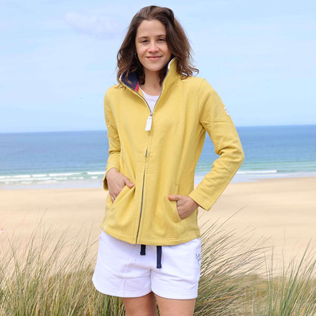LJ33 - Ladies Full Zip Sweatshirt - Lemon