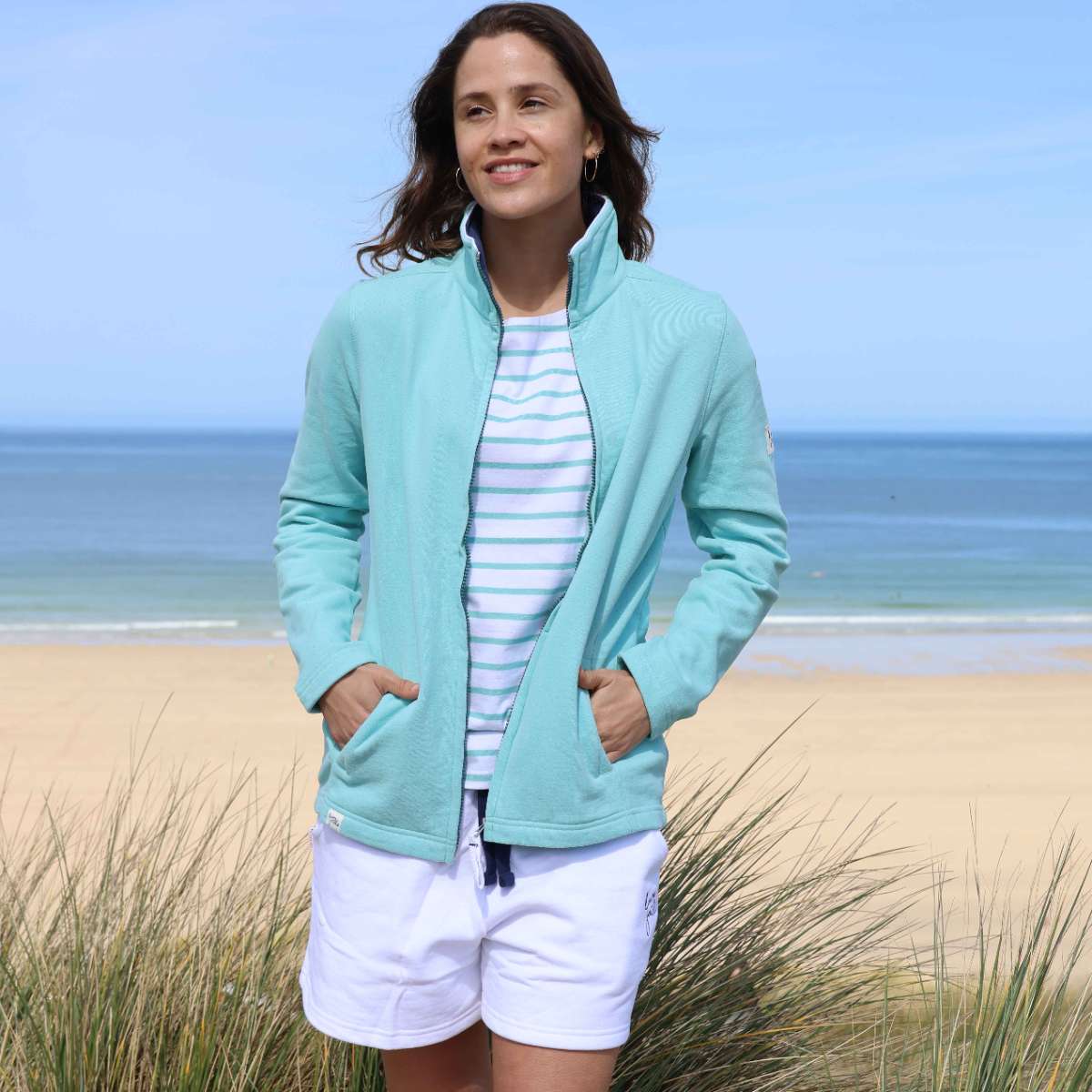 LJ33 - Ladies Full Zip Sweatshirt - Peppermint