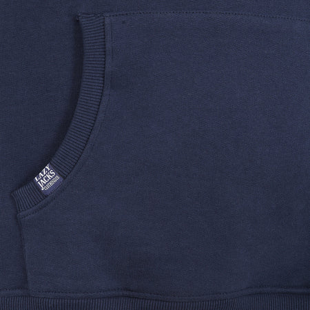 LJ34 - Men's Hooded Button Neck Sweatshirt - Marine