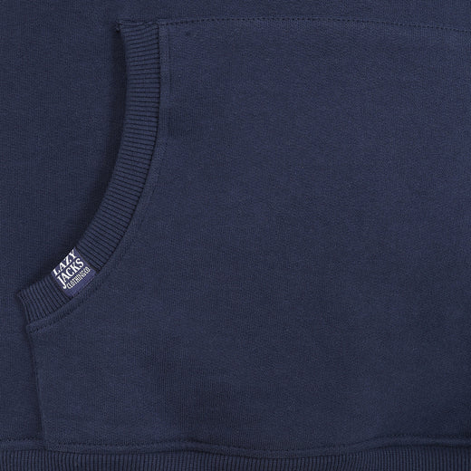 LJ34 - Men's Hooded Button Neck Sweatshirt - Marine