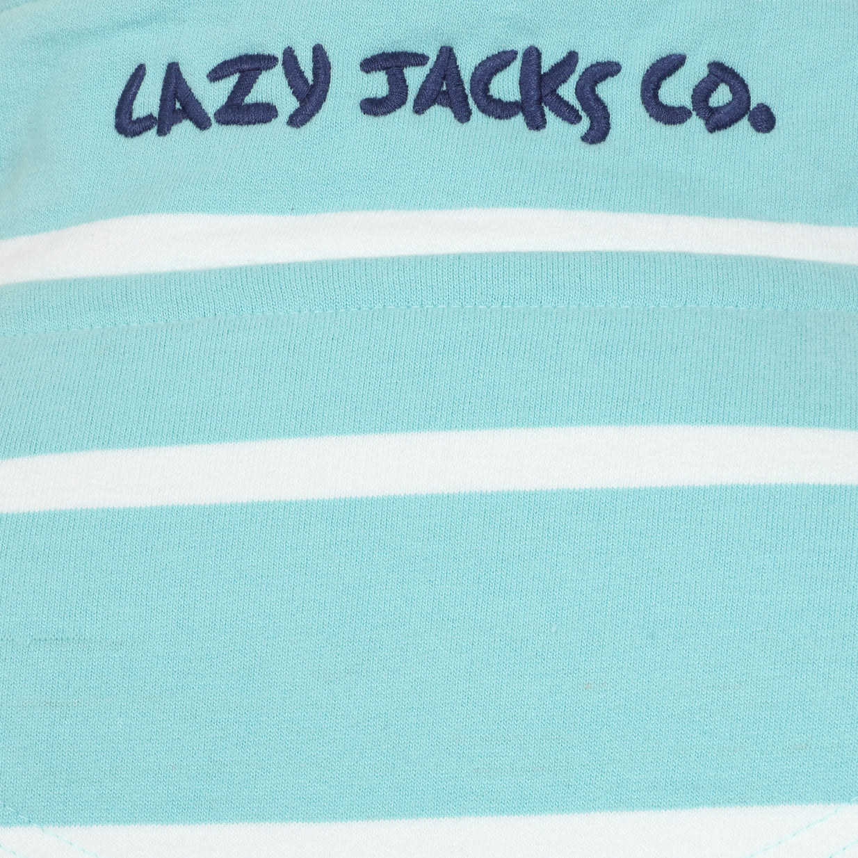 LJ35  - Ladies Striped Quarter Zip Sweatshirt -  Peppermint