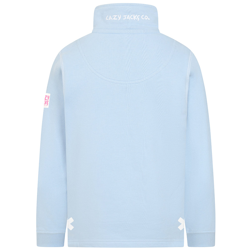 LJ3C - Girl's 1/4 Zip Sweatshirt - Sky