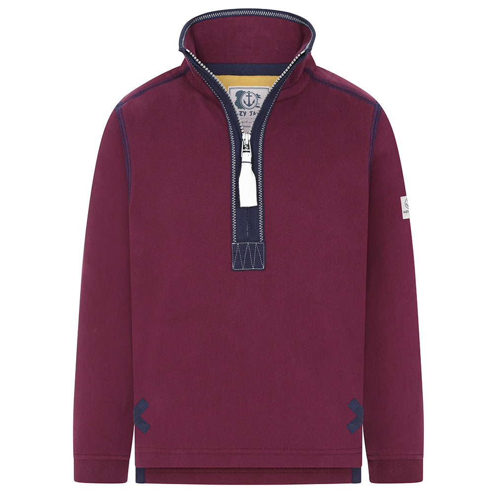 LJ3C - Boys 1/4 Zip - Currant