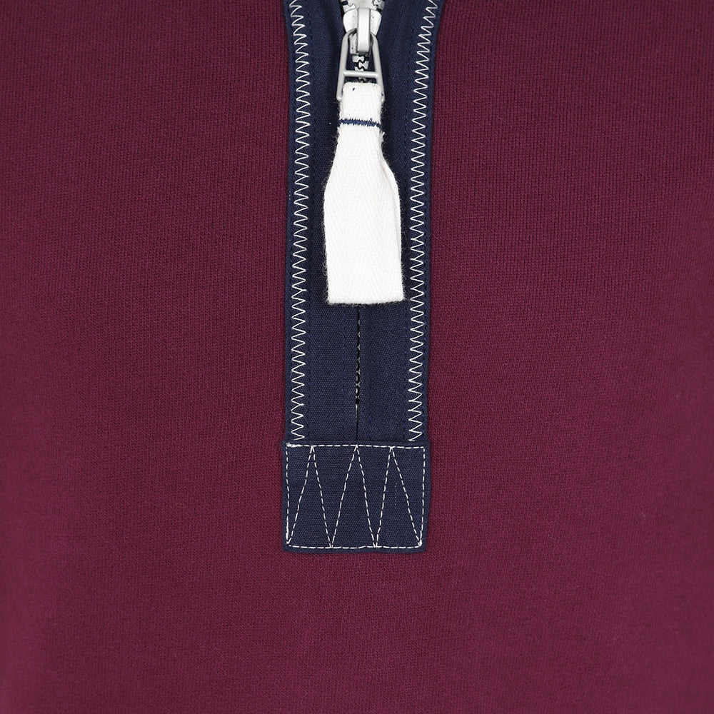 LJ40C - Boys 1/4 Zip - Currant