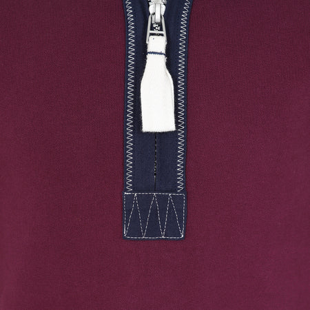 LJ40C - Boys 1/4 Zip - Currant