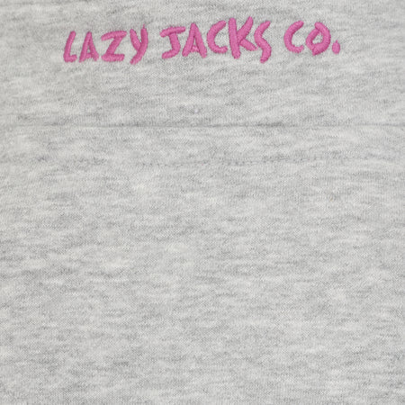 LJ3C - Girl's 1/4 Zip Sweatshirt - Grey Marl