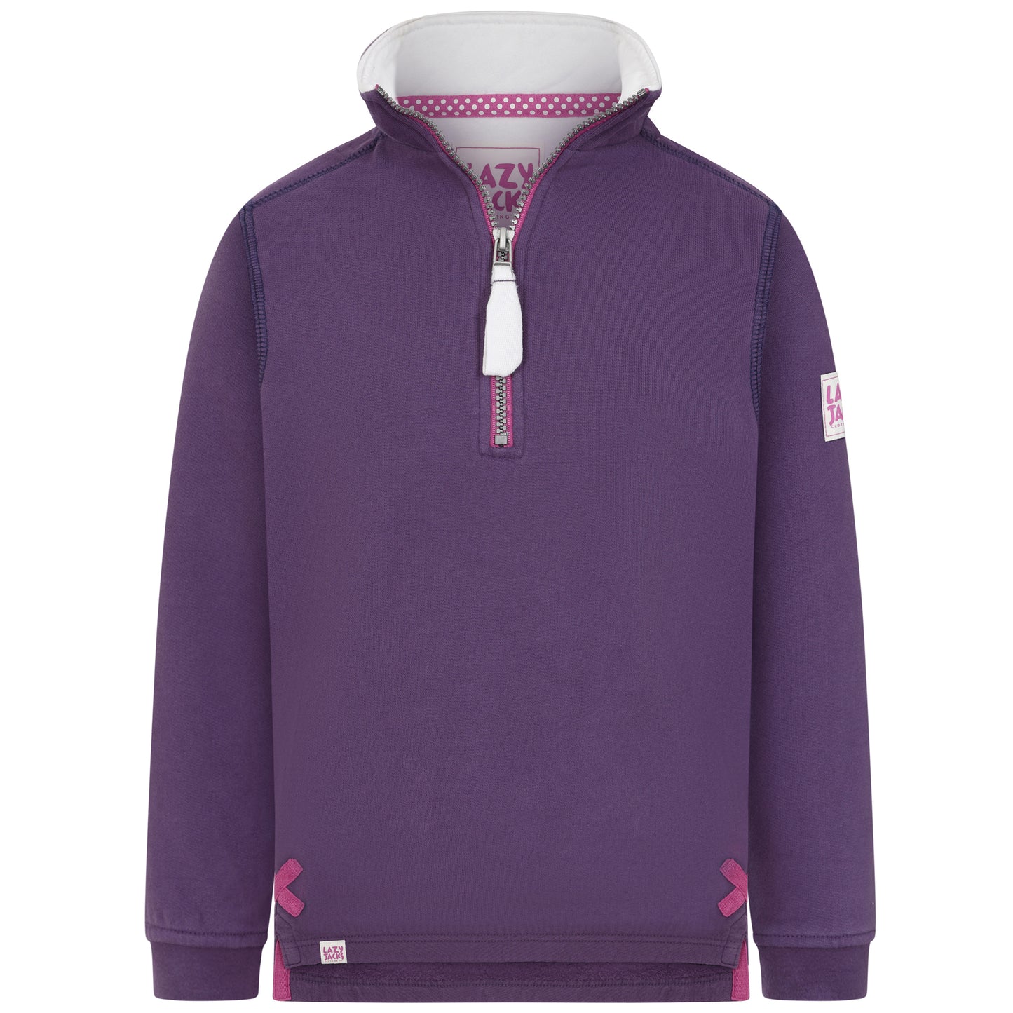 LJ3C - Girl's 1/4 Zip Sweatshirt - Loganberry