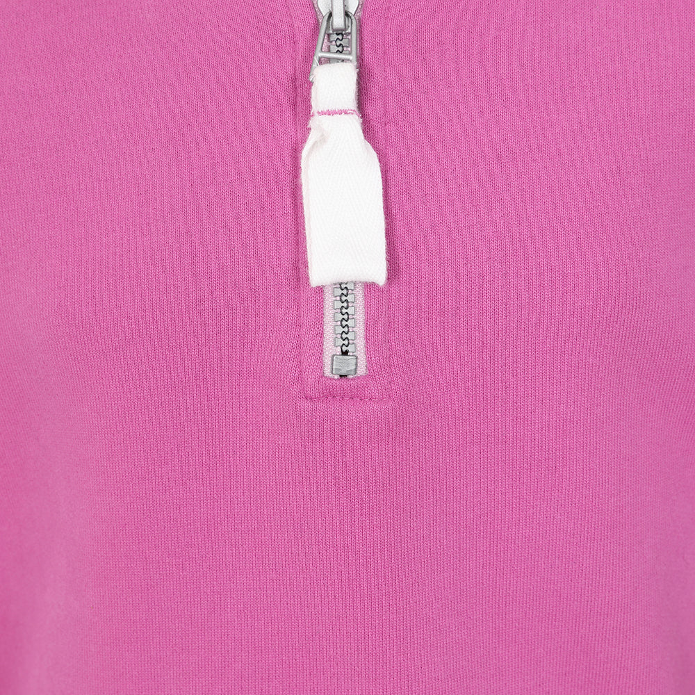 LJ3C  - Girls Quarter Zip Sweatshirt - Raspberry