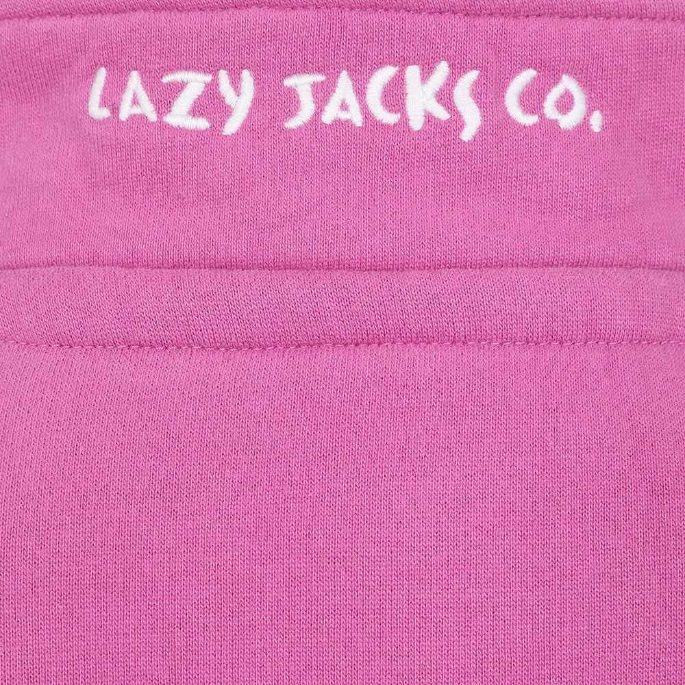 LJ3C  - Girls Quarter Zip Sweatshirt - Raspberry