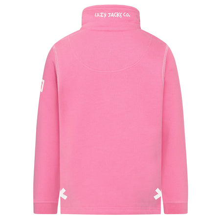 LJ3C - Girl's 1/4 Zip Sweatshirt - Salmon